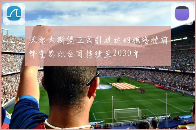 沃尔夫斯堡正式引进达姆施塔特前锋霍恩比合同持续至2030年